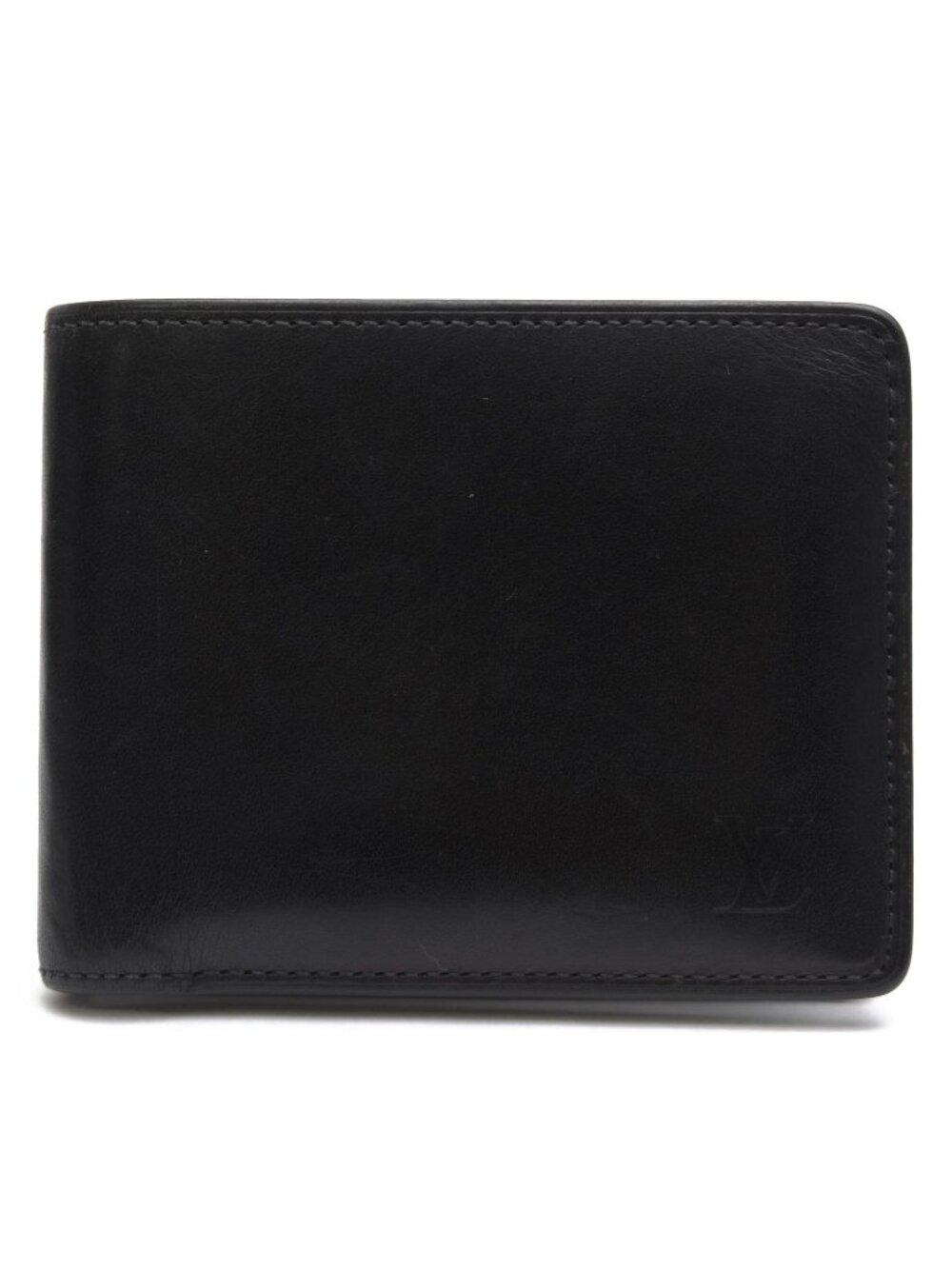 Louis Vuitton Wallet Leather Black Nomade Portefeuille 6 Cartes de Credit Coin